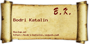 Bodri Katalin névjegykártya